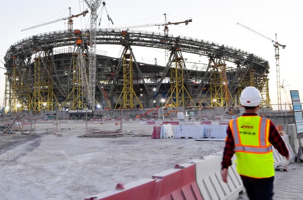 Les travaux d'un stade pour le Mondial au Qatar en février 2020