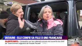 Ukraine: une mère confie sa fille à une Française