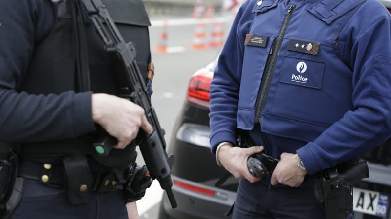 Des policiers belges à la frontière franco-belge (PHOTO D'ILLUSTATION).