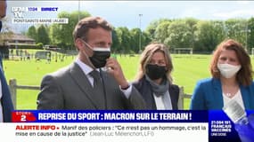 Emmanuel Macron sur le sport: "Je veux qu'on pousse cette reprise, elle est extrêmement importante pour la santé de nos jeunes"