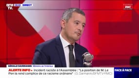 Le RN est-il raciste? Pour Gérald Darmanin, "à coup sûr, il n'a pas apporté la preuve du contraire"