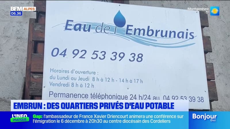 Certains quartiers d'Embrun privés d'eau potable après un incident technique