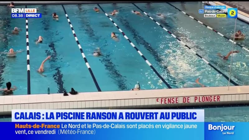 A Calais, la piscine Ranson a rouvert après un mois et demi de fermeture.