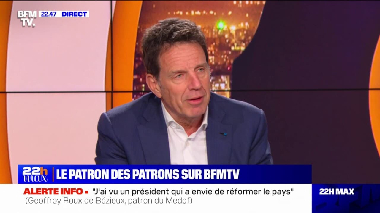 Geoffroy Roux De Bézieux (MEDEF): "J'ai Vu Un Président Qui A Envie De ...