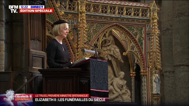 La Première ministre britannique Liz Truss entame la deuxième lecture aux funérailles d'Elizabeth II