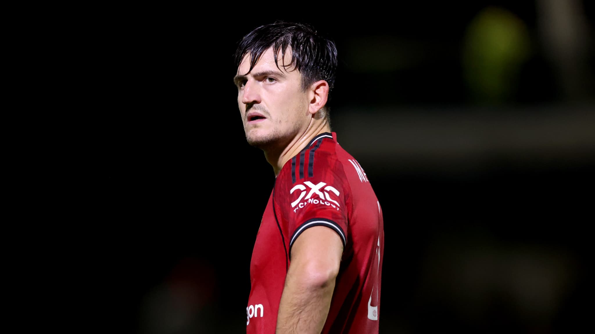 Harry Maguire lors d'un match de Manchester United en Premier League, le 27 août 2025 Harry Maguire lors d'un match de Manchester United en Premier League, le 27 août 2025