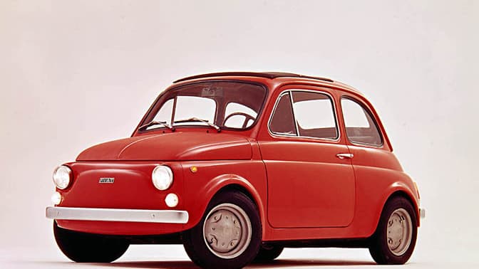 Une photo publicitaire pour la Fiat 500 R Une photo publicitaire pour la Fiat 500 R