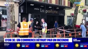 Lyon: un commerce détruit par un incendie dans le 3e arrondissement