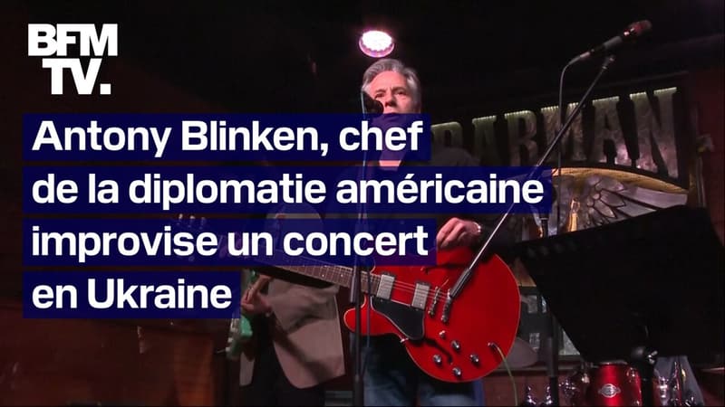  Antony Blinken, chef de la diplomatie américaine, improvise un concert dans...