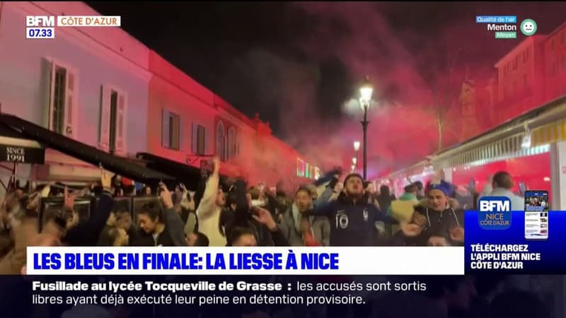 Les Bleus en finale: les images de liesse à Nice