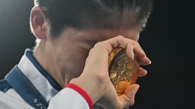 La boxeuse taïwanaise Lin Yu-ting devenue championne olympique aux JO de Paris, le 10/08/2024