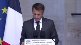 Emmanuel Macron: Hélène Carrère d'Encausse "se portait au chevet de la langue quand rodait la confusion, l'appauvrissement ou l'oubli"