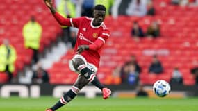 Axel Tuanzebe lorsqu'il jouait à Manchester United, le 28 juillet 2021.