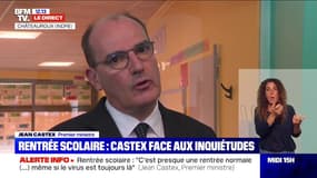 Rentrée scolaire: Jean Castex se réjouit "de constater que le fonctionnement normal a repris"