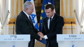 Emmanuel Macron et Benjamin Netanyahu. 