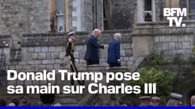 En visite au château de Windsor, Donald Trump brise le protocole en touchant le roi Charles III