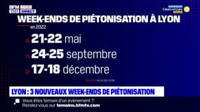 Lyon : trois nouveaux week-ends de piétonnisation