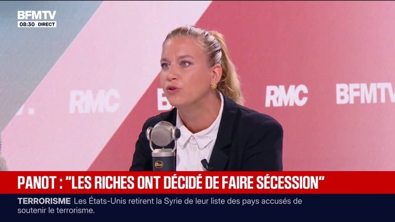 "Les riches ne participent plus à la solidarité nationale, [...] à partir de 12 millions d'euros, nous prendrons tout", déclare Mathilde Panot (LFI)
