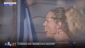 Défilé du 14-Juillet à Marseille: la cantatrice Barbara Bourdarel chante la Marseillaise