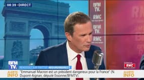 Gilets jaunes: pour Nicolas Dupont-Aignan, Éric Drouet a "peut-être pris trop de place"