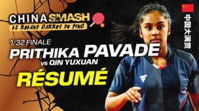 Résumé WTT CHINA (32e) : PAVADE vs Qin, Prithika face à une Chinoise inconnue de 18 ans