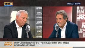Thierry Lepaon face à Jean-Jacques Bourdin en direct