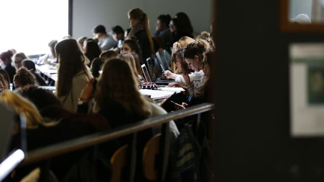 (Photo d'illustration) - Étudiants dans une salle de cours à l'université