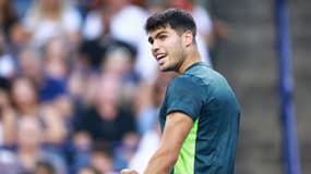 Carlos Alcaraz au 2e tour du Masters 1000 de Toronto face à Ben Shelton (6-3, 7-6), le 10 août 2023