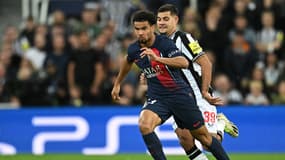 Warren Zaïre-Emery lors de Newcastle-PSG, le 5 octobre 2023 en Ligue des champions