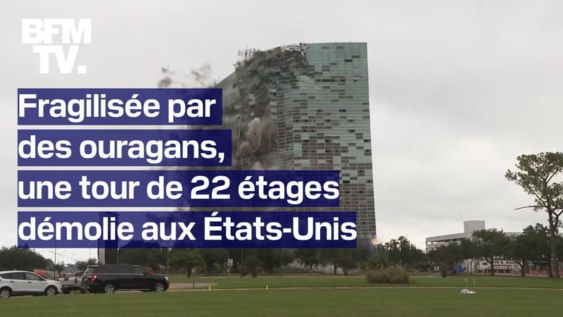 États-Unis: fragilisée par des ouragans, une tour de 22 étages démolie en Louisiane