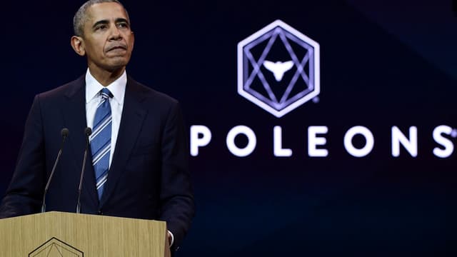 Barack Obama a donné une conférence à Paris, organisée par le réseau "Les Napoléons". 