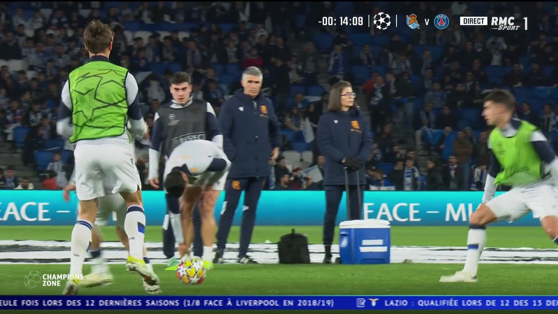 Mikel Merino blessé à l'échauffement de la Real Sociedad, le 5 mars 2024
