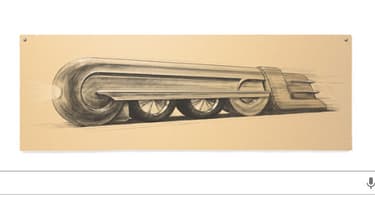 Le doodle du jour rend hommage au designer Raymond Loewy.