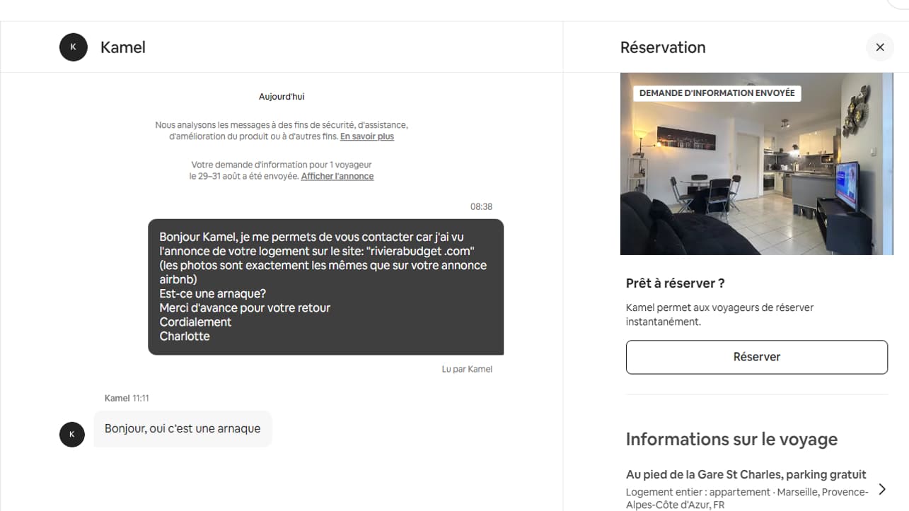 Capture d'écran Rivierabudget.com