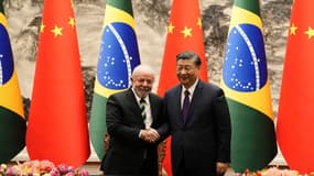 Luiz Inacio Lula da Silva et Xi Jinping à Pékin, en Chine, le 14 avril 2023