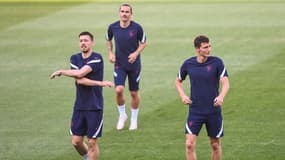 Lenglet, Griezmann et Pavard, à Budapest le 22 juin 2021