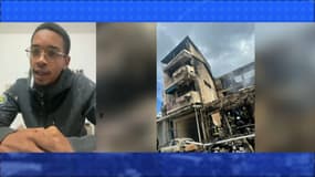Luidgy a vu son immeuble incendié par des manifestants à Pointe-à-Pitre, en Guadeloupe