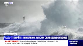 En immersion avec un chasseur de vagues, au cœur de la tempête Céline