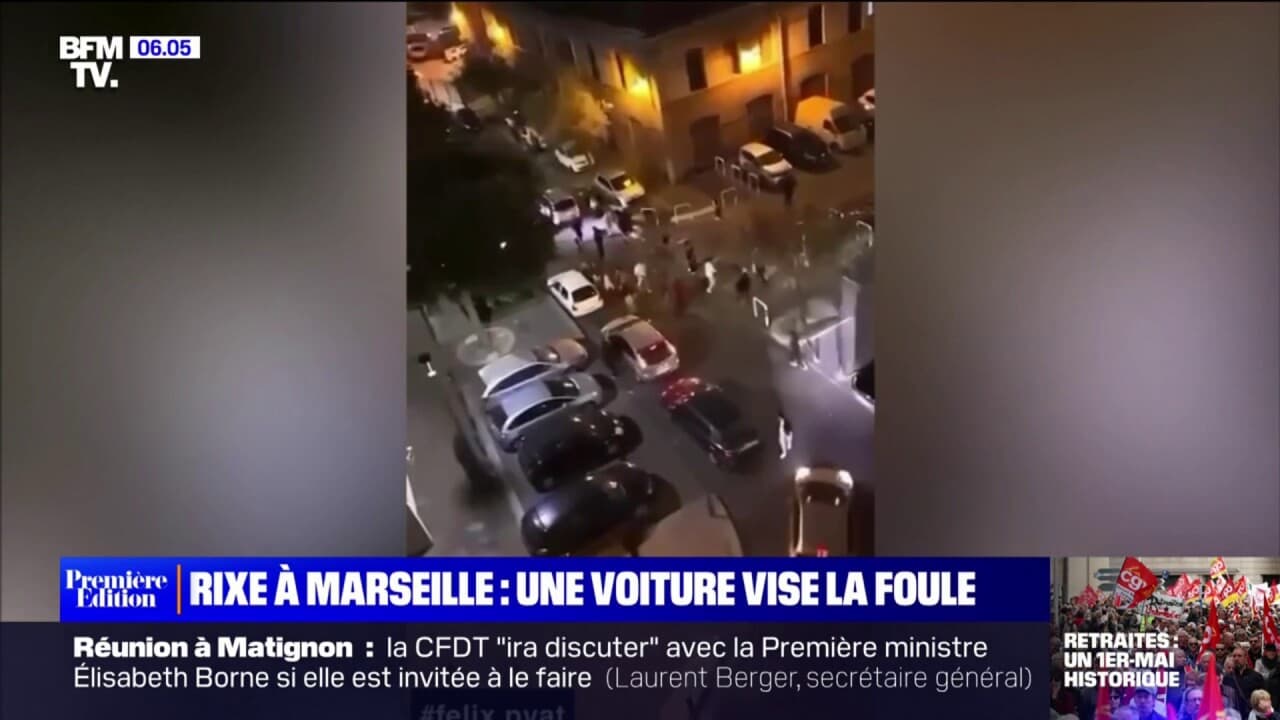 Une Rixe Une rixe éclate à Marseille avant qu'une voiture fonce sur la foule