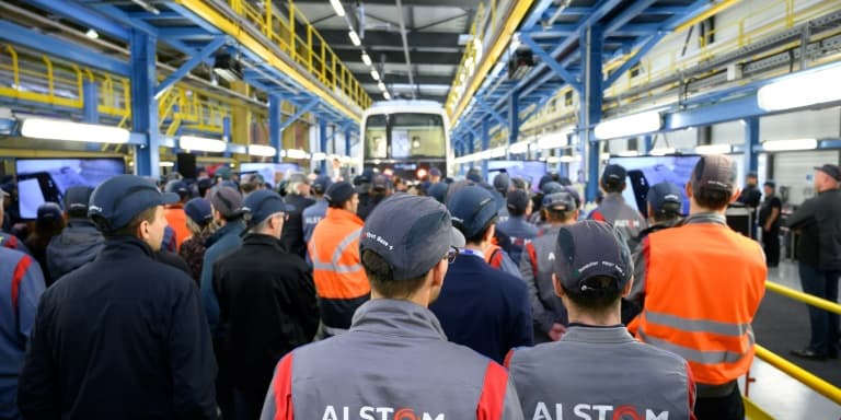 Dans l'usine Alstom de Reichshoffen, en Alsace, le 4 octobre 2019