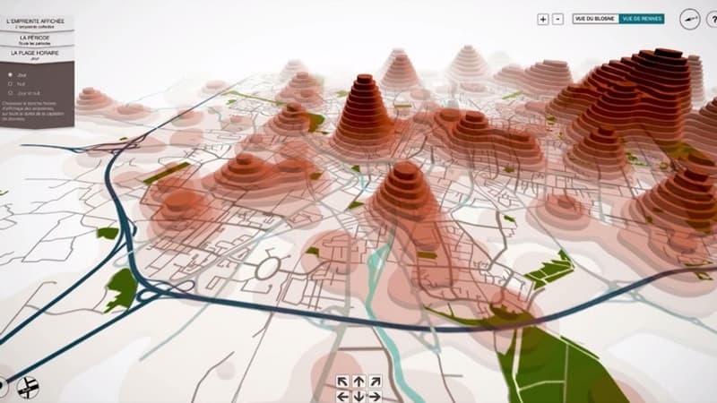 Un exemple de visualisation en 3D avec le dispositif Flux Vision d'Orange. Un exemple de visualisation en 3D avec le dispositif Flux Vision d'Orange.
