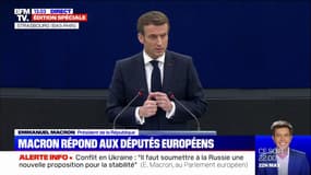 Emmanuel Macron: "Le gouvernement n'aurait pas pu organiser une stratégie de vaccination en France si nous n'avions pas eu l'Europe"