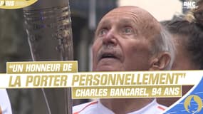 JO 2024 : “Un honneur de la porter personnellement”, Charles Bancarel, 94 ans, porteur de la flamme