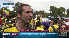 Tour de France: marié à une colombienne, Guillaume "a le cœur partagé" après la victoire finale d'Egan Bernal