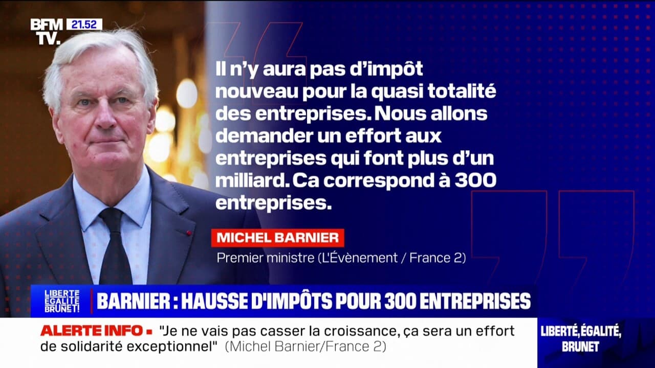 Michel Barnier annonce que 