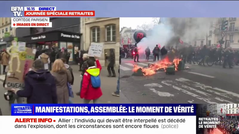 Mobilisation contre la réforme des retraites: des premières tensions à Paris