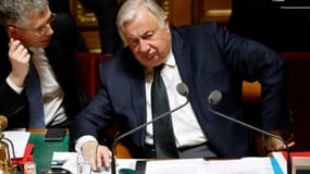 Le président du Sénat Gérard Larcher à Paris le 16 mars 2023 
