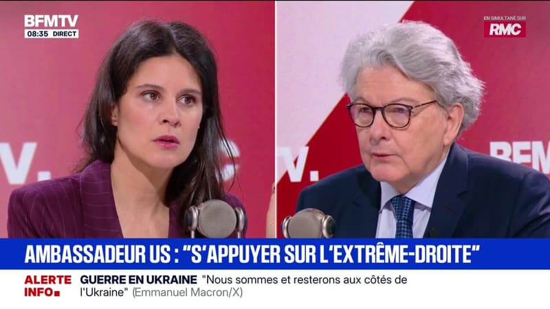 Le ministère des Affaires étrangères sanctionne l'ambassadeur américain qui ne s'est pas présenté à une convocation, Thierry Breton estime que "le quai d'Orsay a bien réagi"