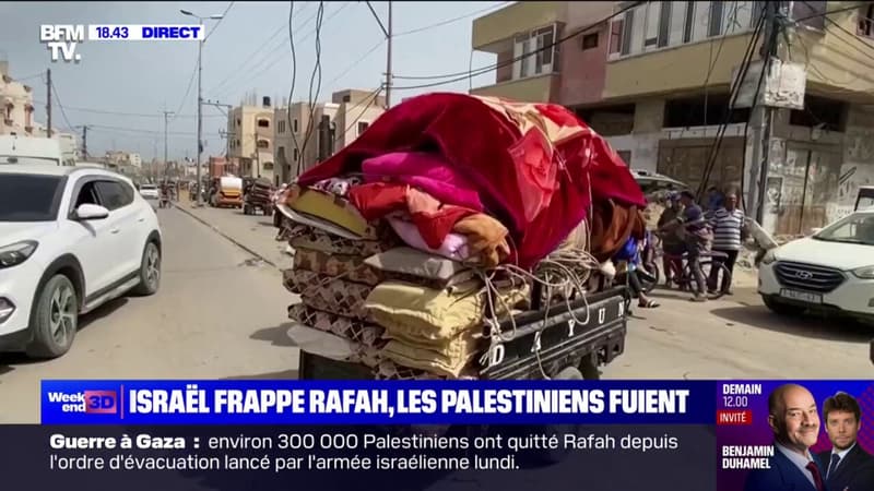 Les Palestiniens fuient Rafah en raison des bombardements israéliens
