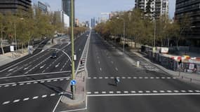 Madrid désert ou presque ce dimanche. 